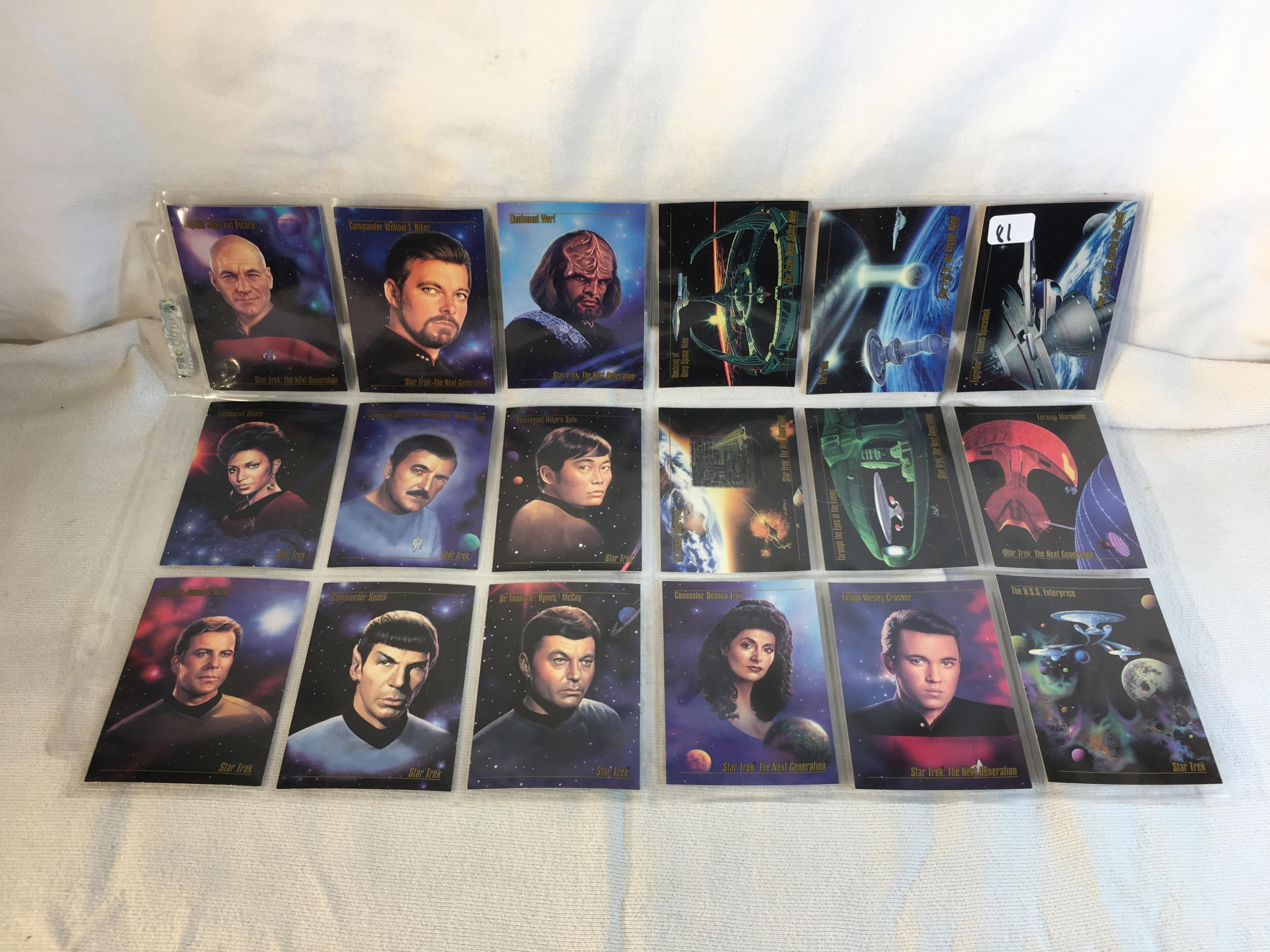 Lot of 18 Pcs Collector Modern Star Trek Assorted Trading Cards and Players - See Pictures