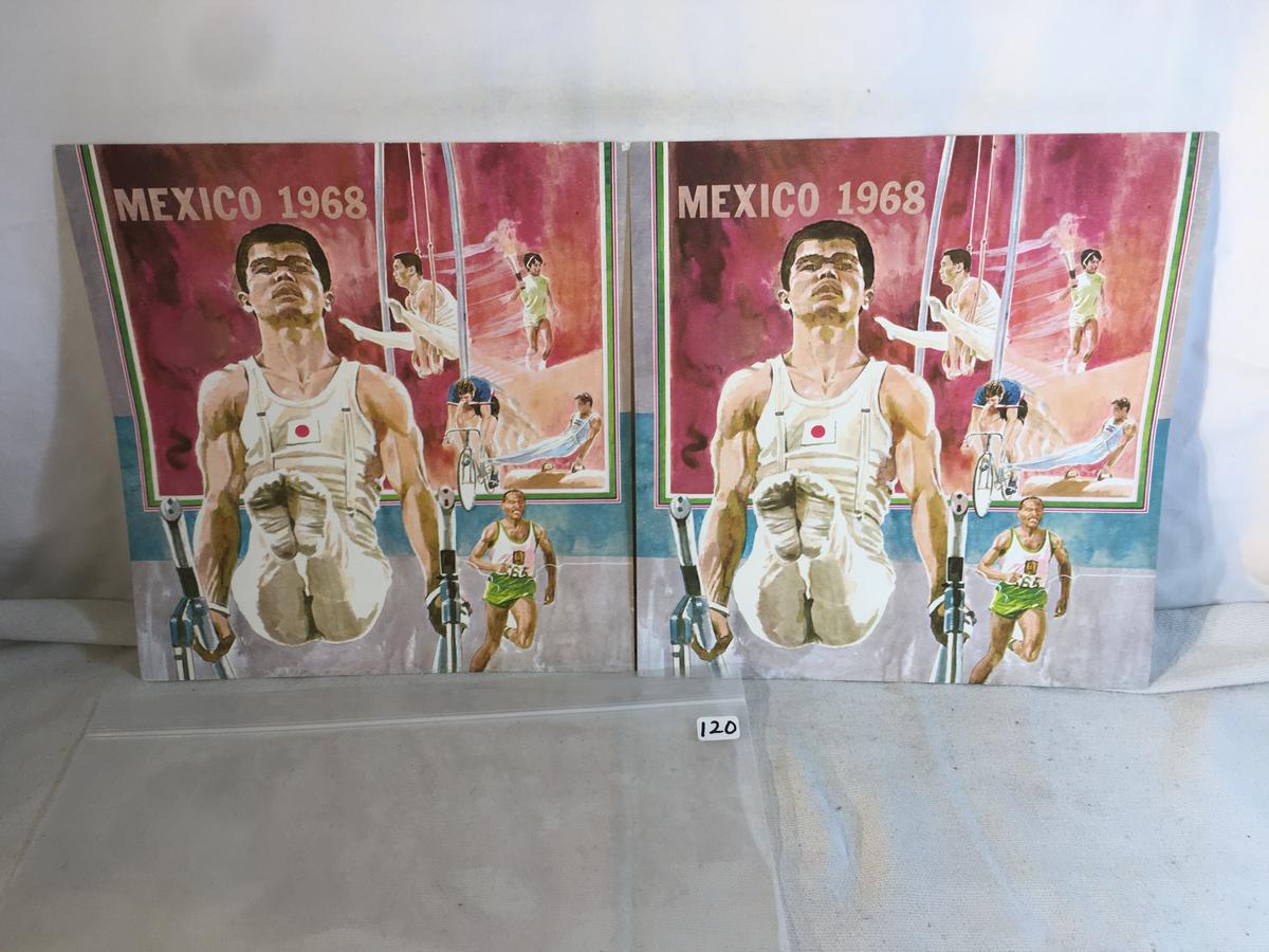 Lot of 2 Pcs Collector Assorted Mexico 1968 Picture Size: 10x9.5" - See Pictures