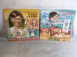 Lot of 2 Pcs Collector Assorted Amsterdam 1928 & Stockolm 1912 Picture  Size: 10x9.5" -See Photos