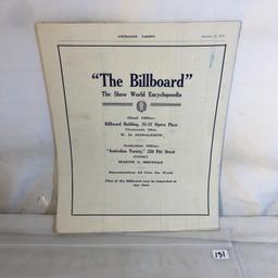 Collector Vintage 1916 The Billboard the Shoiw World Encylopedia Australian Variety Sport Gazette