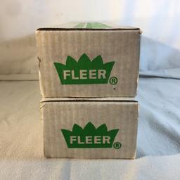 Lot of 2 Sealed Boxes Of Fleer Baseball Logo Stickers & Trading Cards - See Pictures