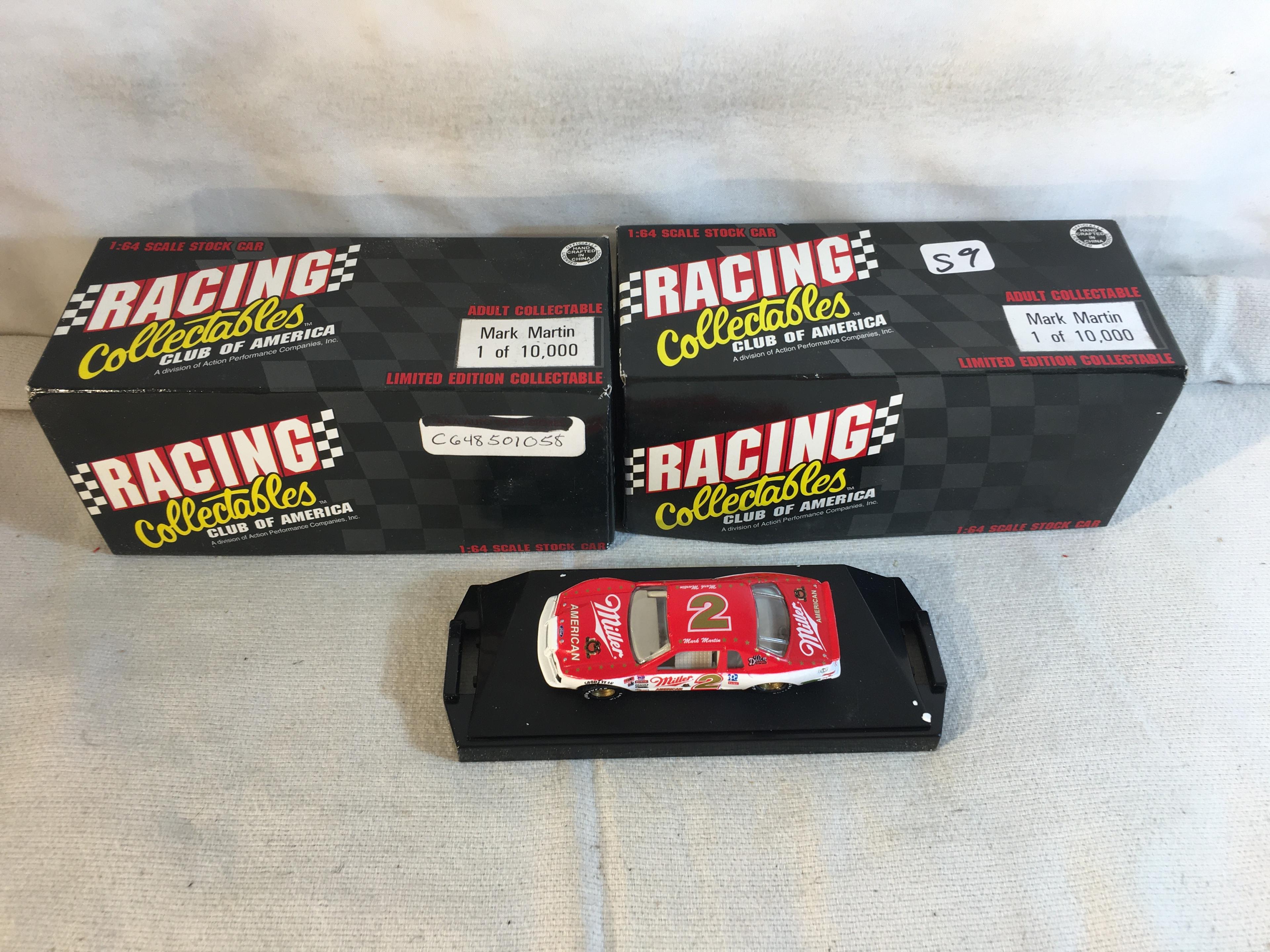 Lot of 2 New in Box 1:64 Scale Stock Car Racing Mark Martin DieCast Cars - See Pictures