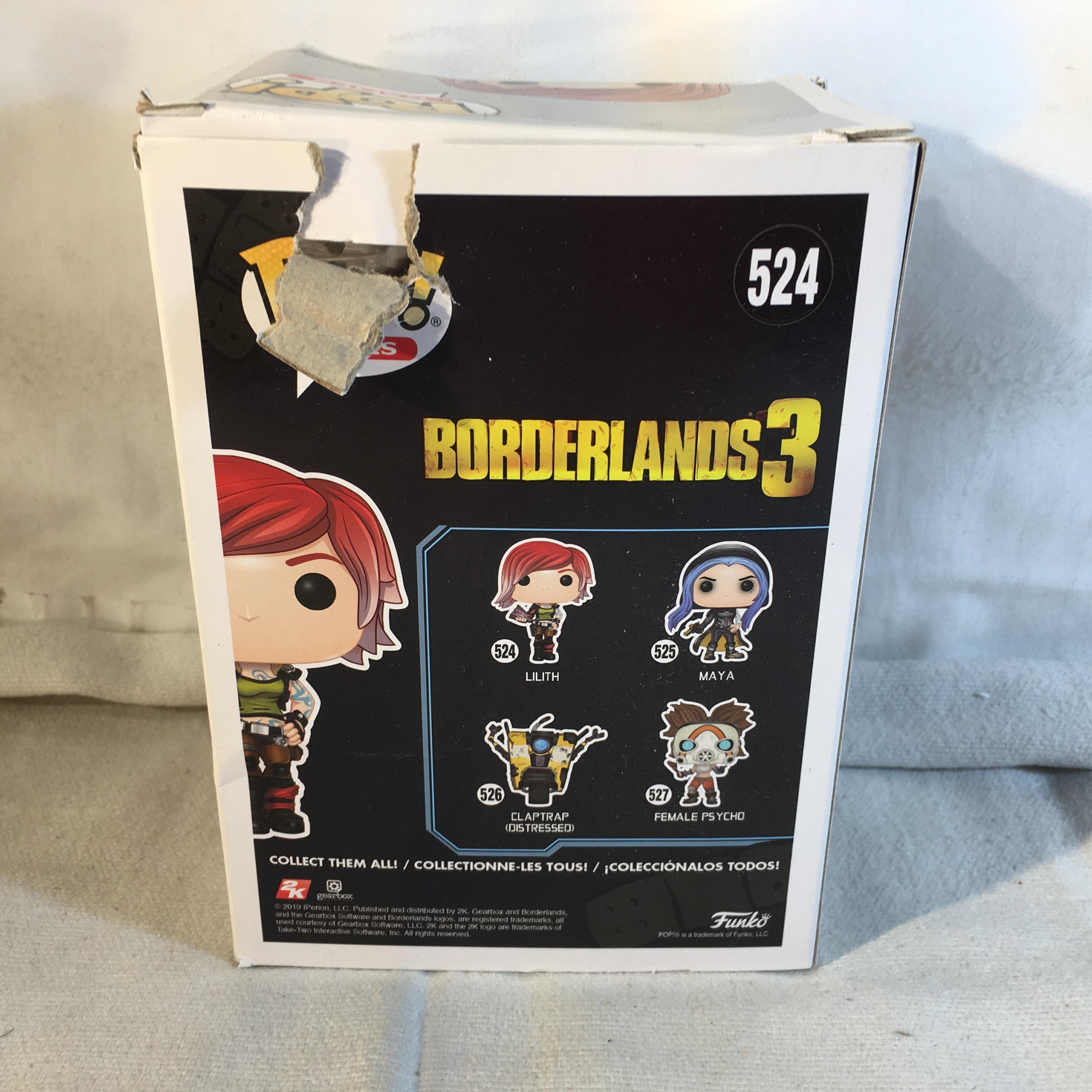 Collector Box is Damage POP Game Borderlands3 #524 Lilith Vinyl Figure 6.1/2" Tall Funko
