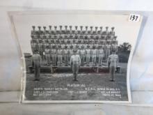 Collector Vintage 1954 Platoon 180 Fourth Recruit Battalion Black & White Photo Size: 8x10" See Phot