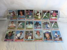 Lot of 18 Pcs Collector Vintage  MLB Baseball  Sport Trading Assorted Cards & Players - See Photos