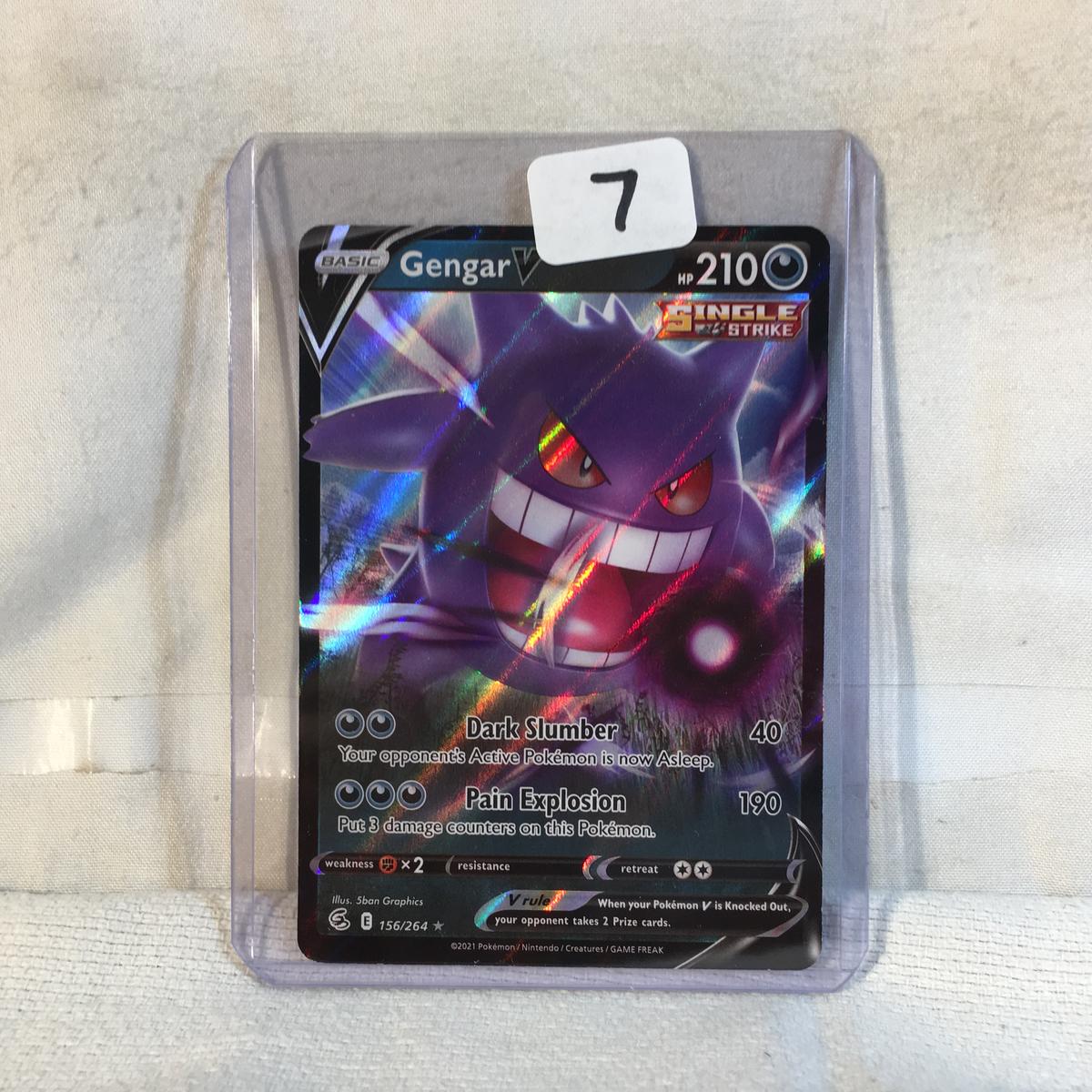 Collector Modern 2021 Pokemon TCG Basic Gengar V Single Strike 156/264 Holo Trading Card