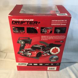 Collector NIB Power Craze Drifter+ Performance Drifting RC Vehicle 1:28 Scale Car Sz: 8x11"