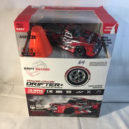 Collector NIB Power Craze Drifter+ Performance Drifting RC Vehicle 1:28 Scale Car Sz: 8x11"