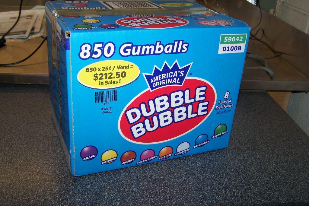 DOUBLE BUBBLE GUM MACHINE W/ GUM BALLS
