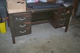 METAL 6 DRAWER DESK