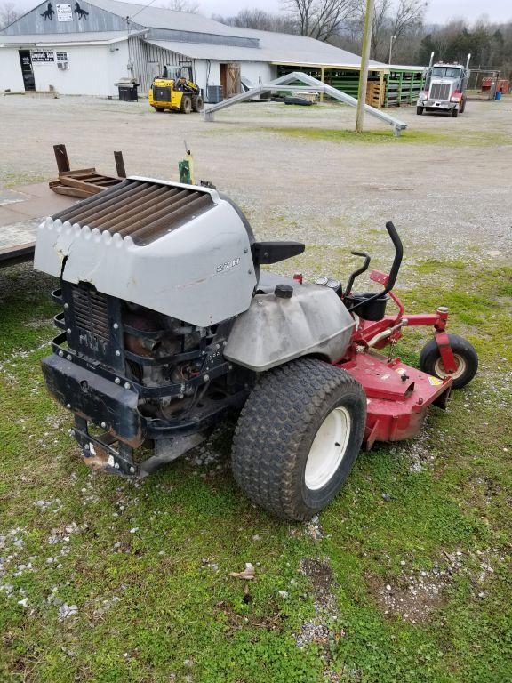 EXMARK 60" ZERO TURN MOWER, 27 HP, HOURS SHOWING: 1442, M: LZ27LKA604, S: 2