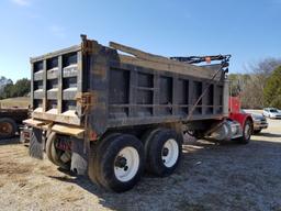 1997 PETERBILT 357 DUMP TRUCK, TANDEM AXLE, AIR BRAKES, MILES SHOWING: 288,