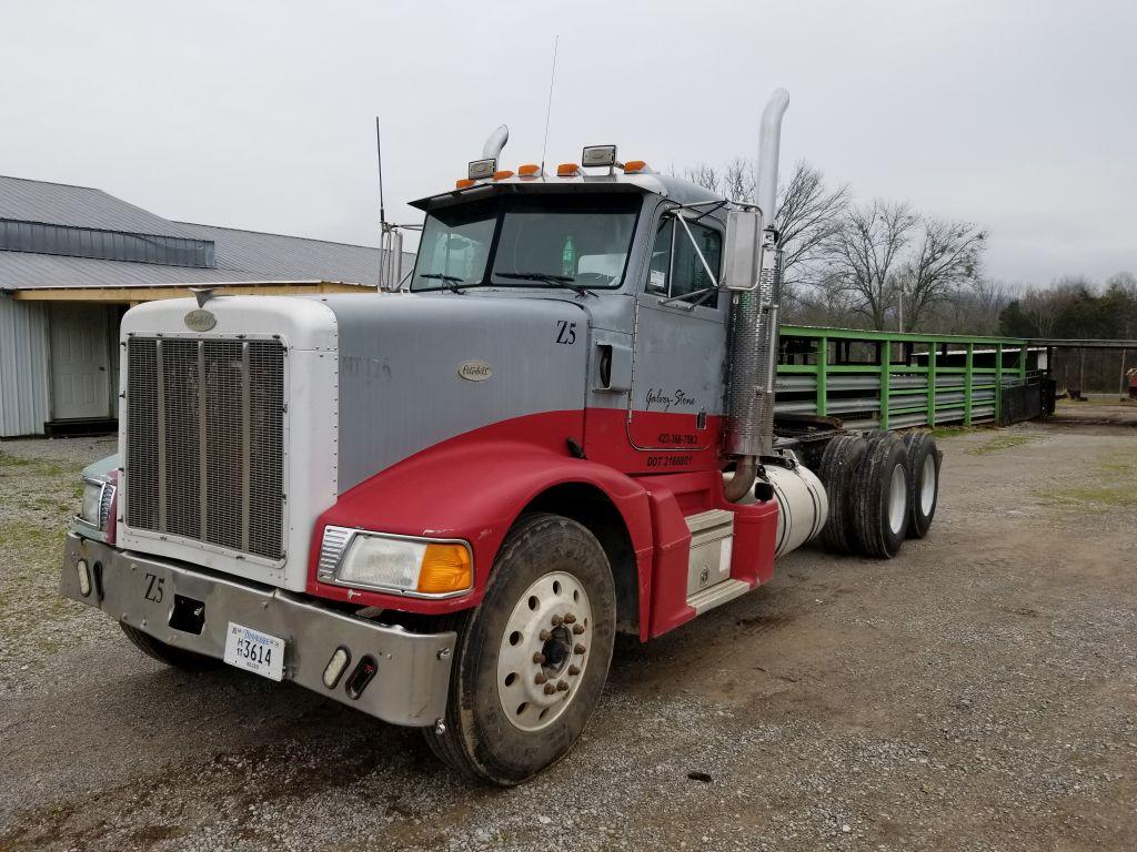 1999 PETERBILT 377 DAY CAB TRUCK, EATON FULLER TRANS, AIR BRAKES, MILES SHO