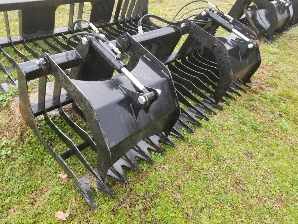 78" UNUSED QUICK ATTACH DOUBLE CYLINDER GRAPPLE BUCKET