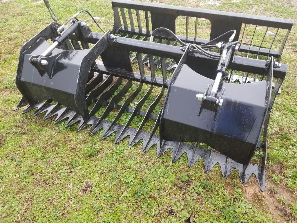 78" UNUSED QUICK ATTACH DOUBLE CYLINDER GRAPPLE BUCKET
