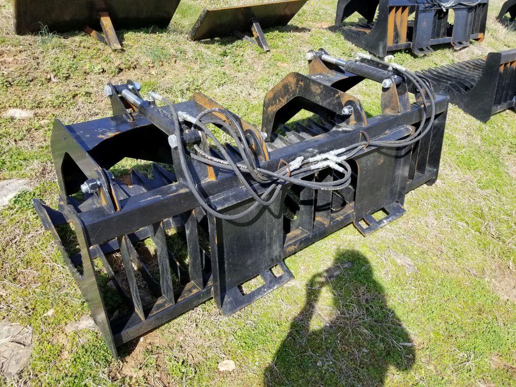 74" UNUSED QUICK ATTACH DOUBLE CYLINDER GRAPPLE BUCKET
