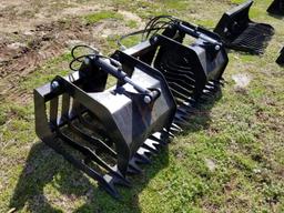 74" UNUSED QUICK ATTACH DOUBLE CYLINDER GRAPPLE BUCKET