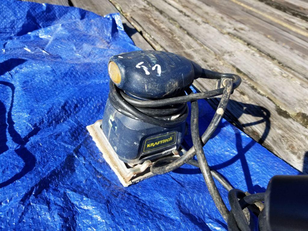 BLUE KRAFTECH ELECTRIC SANDER, SELLER SAYS WORKS