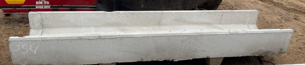 NEW 10' CONCRETE FEED TROUGH, 10' long 21" high by 29" wide