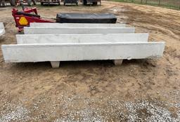 NEW 10' CONCRETE FEED TROUGH, 10' long 21" high by 29" wide