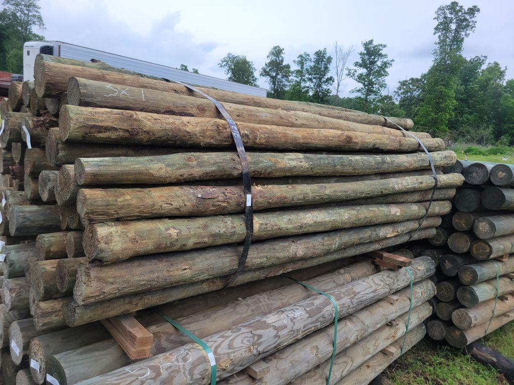 3.5"X8' TREATED WOOD POSTS (70)