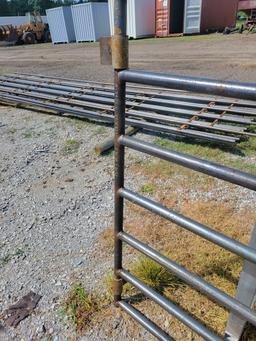 NEW 12' EXTRA HEAVY DUTY STEEL GATE, 5' TALL, 7 BAR