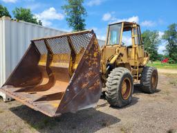 CATERPILLAR 930 LOADER, INOPERABLE-CRACK IN BLOCK, 9' BUCKET, HOURS SHOWING