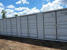 2024 40' HIGH CUBE CONTAINER, FOUR MULTIDOORS, ONE END DOOR, LOCK BOX, SIDE