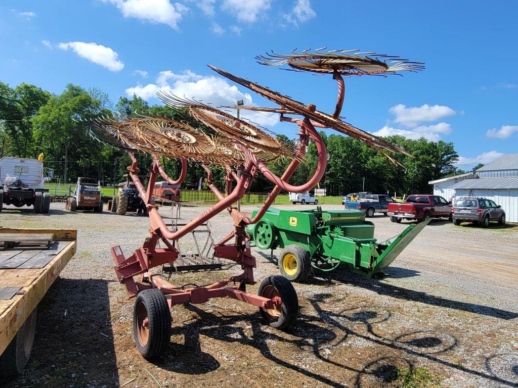 10 WHEEL HAY RAKE AGRIS INTERNATIONAL BRAND, NEW TIRE