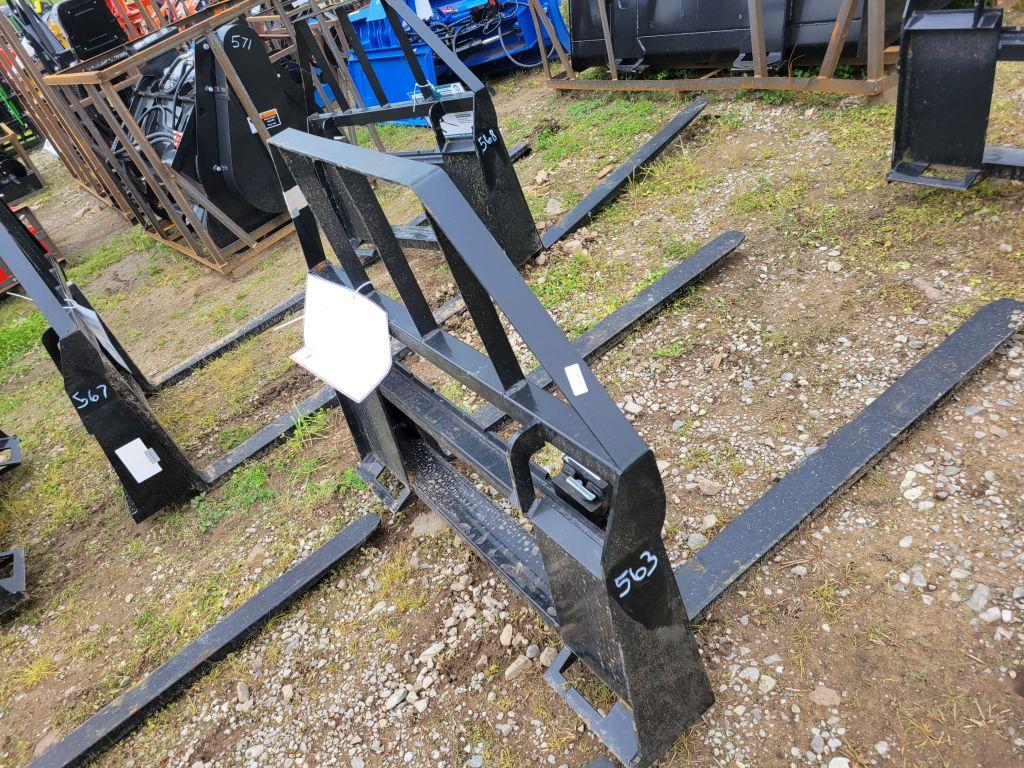 UNUSED MOWER KING 2024 QA 48" PALLET FORKS, **SELLS ABSOLUTE**