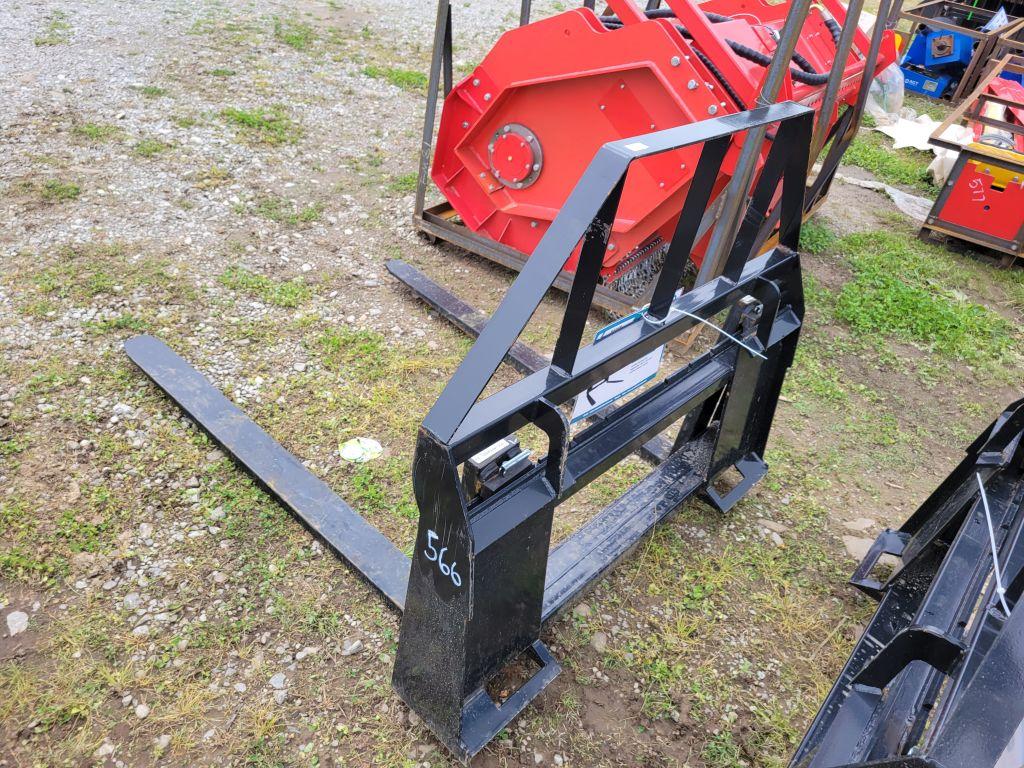 UNUSED MOWER KING 2024 QA 48" PALLET FORKS, **SELLS ABSOLUTE**