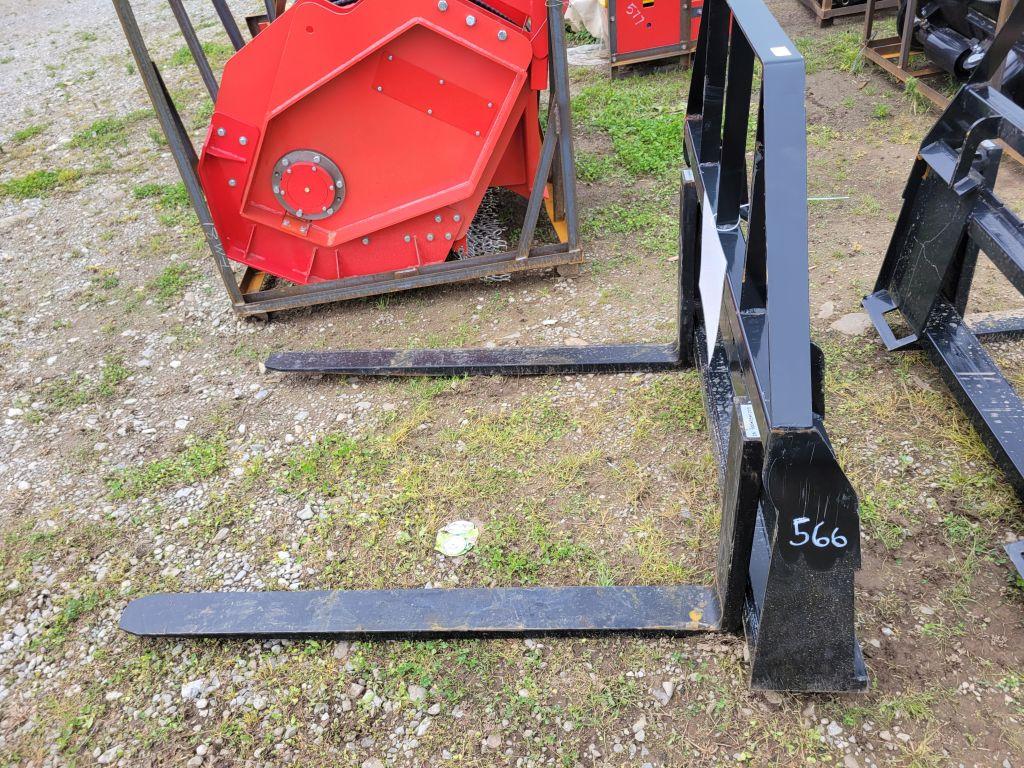 UNUSED MOWER KING 2024 QA 48" PALLET FORKS, **SELLS ABSOLUTE**