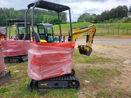 UNUSED 2024 DM12-C MINI EXCAVATOR WITH BUCKET AND HYDRAULIC THUMB, CANOPY,