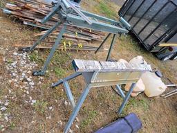 SCAFFOLDING AND WOODEN SAWHORSE