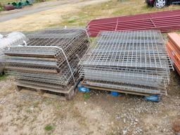 INDUSTRIAL METAL SHELVES 42"WX12'H WITH 12-12' BEAMS (3) AND 42" X 16' H 6-1