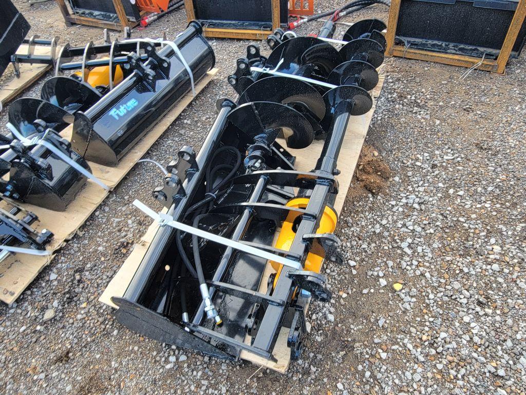 2025 UNUSED FUTURE QTY 18 EXCAVATOR ATTACHMENT SET, QUICK HITCH, RAKE, RIPP