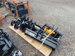 2025 UNUSED FUTURE QTY 18 EXCAVATOR ATTACHMENT SET, QUICK HITCH, RAKE, RIPP