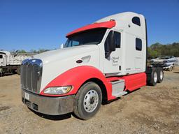 2010 PETERBILT 387 SEMI SLEEPER TRUCK, DUAL AXLES, CUMMINS MOTOR, AIR RIDE,