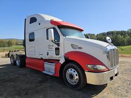 2010 PETERBILT 387 SEMI SLEEPER TRUCK, DUAL AXLES, CUMMINS MOTOR, AIR RIDE,