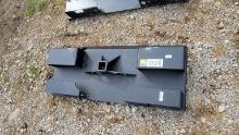 HEAVY DUTY1/2 MOON GUSSETEDSKID STEER RECEVIER HITCH WITH CHAIN, HOOK HOLDE