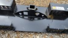 HEAVY DUTY1/2 MOON GUSSETEDSKID STEER RECEVIER HITCH WITH CHAIN, HOOK HOLDE