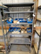 METAL SHELF WITH CONTENTS