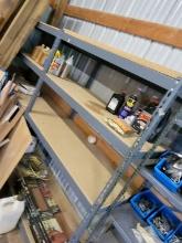 8' LONG 60" TALL METAL SHELF ONLY, CONTENT DOES NOT GO