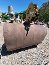 150 GALLON OIL TANK W/ HOSE REEL