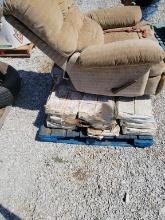 PALLET OF SHINGLES AND RECLINER