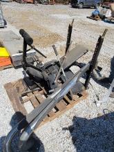 PALLET OF WEIGHT BENCH AND STEP BARS