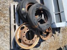 PALLET OF MISC WHEELS AND TIRES