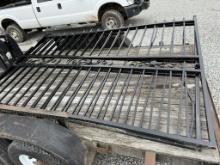 SET OF 20' ENTRANCE GATES WITH MINOR DAMAGE, BIPARTING WROUGHT IRON GATES,