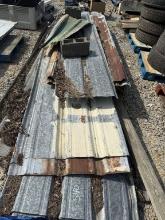 PALLET OF HEAVY TIN SEVERAL PIECES APPROX 20' LONG