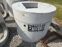 CONCRETE JUNCTION PIPE 42" TALL 58" WIDE 30" HOLE